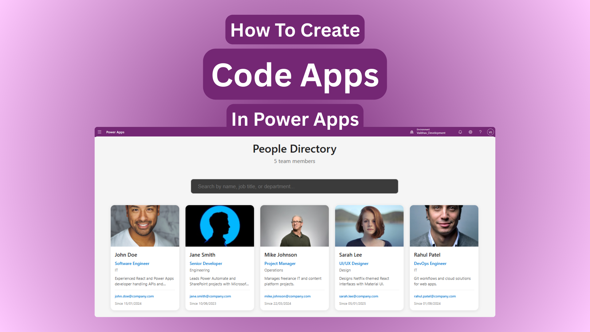 how to create Power Apps Code Apps